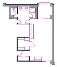 CAD Drawing of general room layout